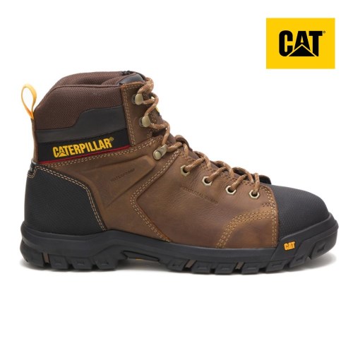 Caterpillar Wellspring Waterproof Metatarsal Guard Steel Toe Werkschoenen Heren Bruin (GPNZ.NL)